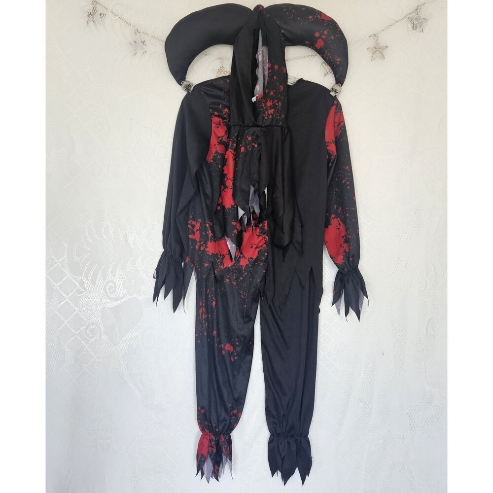 Evil Jester Boys 10/12 Halloween Costume Dark Twisted Horror Goth Skulls Clown